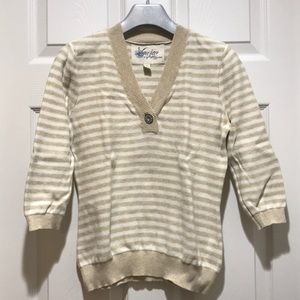 GUC RALPH LAUREN 100% COTTON STRIPED SWEATER SZ SM